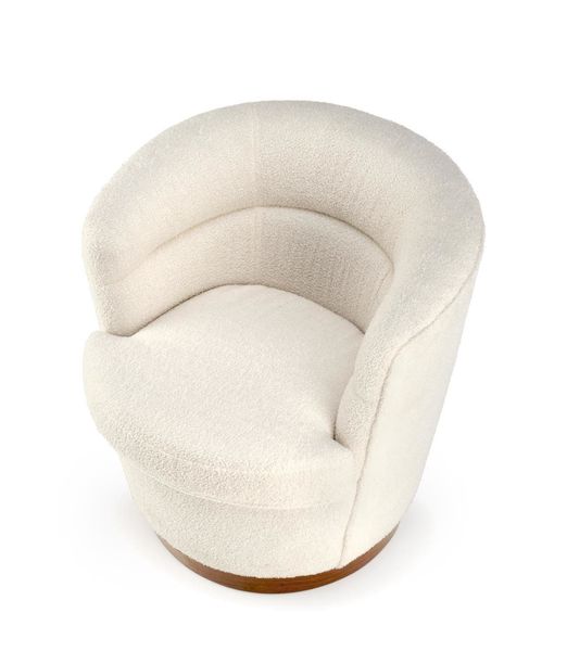 Fotel Mayi kremowy/orzech zdjęcie 5