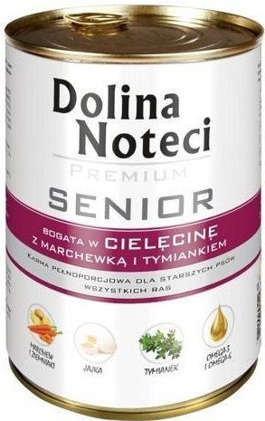 Dolina Noteci Premium Senior Cielęcina Z Marchewką I Tymiankiem 400g na Arena.pl