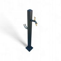 Kran ogrodowy Yapko Elira 3/4" czarny z wieszakiem np.na wąż ogrodowy