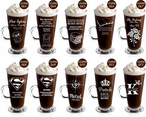 Szklanka latte z grawerem PREZENT dla faceta męża na Arena.pl