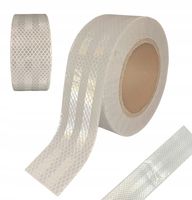 25M TAŚMA ODBLASKOWA SAMOPRZYLEPNA KONTUROWA BIAŁA