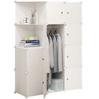 SZAFA MODUŁOWA DO GARDEROBY KOLOR BIAŁY REGAŁ PÓŁKA NA UBRANIA