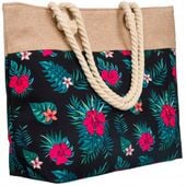 Torba Plażowa Duża Zapinana Na Zamek Torebka Shopper Na Piknik z Podszewką
