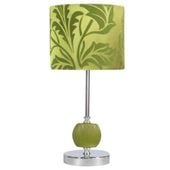 Abażurowa lampa stojąca CORT 41-34724 stołowa nocna okrągła liście zielone