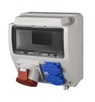 rozdzielnica bud.9-modułowa 2x2p+z 5p/32a bez zabezpieczenia - e121aa-ul056