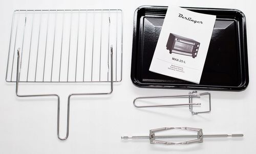 MINI PIEKARNIK ELEKTRYCZNY WOLNOSTOJĄCY 25L BERLINGER GRILL ROŻNO PRZENOŚNY na Arena.pl