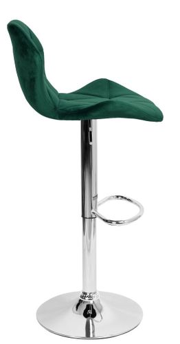Hoker barowy GORDON chromowane ciemnozielone Velvet na Arena.pl