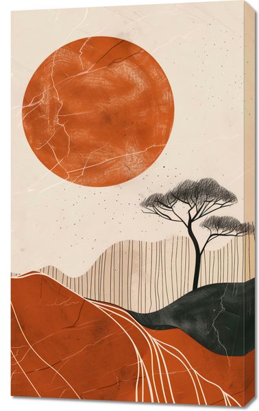 Obraz 60x100cm Afrykański Zachód Słońca zdjęcie 1