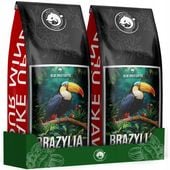 Kawa Ziarnista BRAZYLIA 1kg x 2 Świeżo Palona Arabica 100% +GRATIS BlueOrca