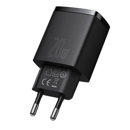 ładowarka sieciowa baseus compact quick charger, usb, usb-c, 20w na Arena.pl