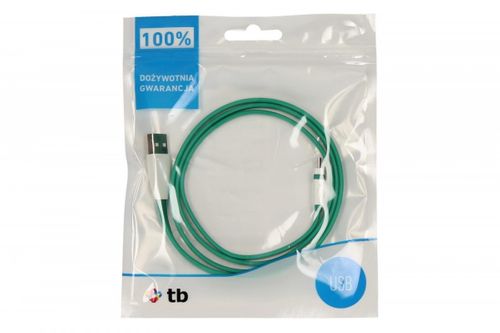 TB Kabel USB - Micro USB 1m. zielony na Arena.pl