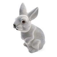 ZAJĄCZEK WIELKANOCNY SZARY DEKORACJA ŚWIĄTECZNA FIGURKA DO STROIKA 17cm