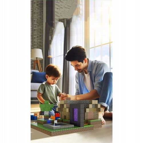 Magnetyczne klocki Minecraft, 200 elementów + 12 mini figurki na Arena.pl