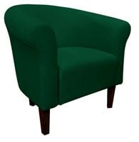 Fotel Milo Mikrofaza 9 zieleń butelkowa nogi 20 venge