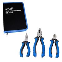 19223 Szczypce uniwersalne obcinaki boczne półokrągłe 3 sztuki zestaw