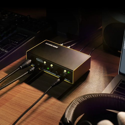 SONICAKE Interfejs Audio USB Mikser Podcast XLR 48V Streaming na Arena.pl