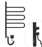 ELNA Grzejnik łazienkowy elektryczny Fluger 3 obrotowe ramiona CZARNY MAT