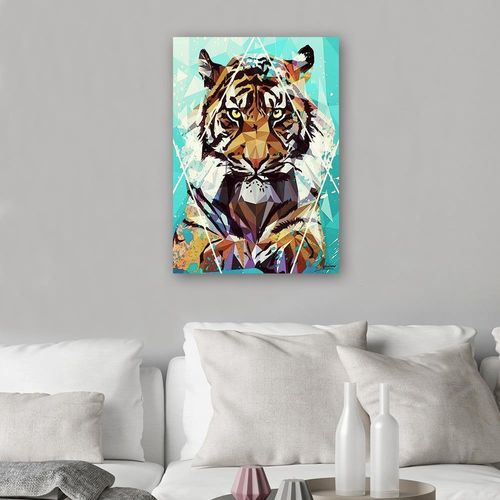 Obraz na płótnie - Canvas, Malowany tygrys 70x100 na Arena.pl
