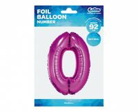 BalonFoliowy - Cyfra 0 Różowa - Idealna dekoracja na wyjątkowe chwile