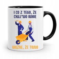 Kubek Czarny Budowlańca Majstra Fachowca Prezent Z Nadrukiem Ze Zdjęciem