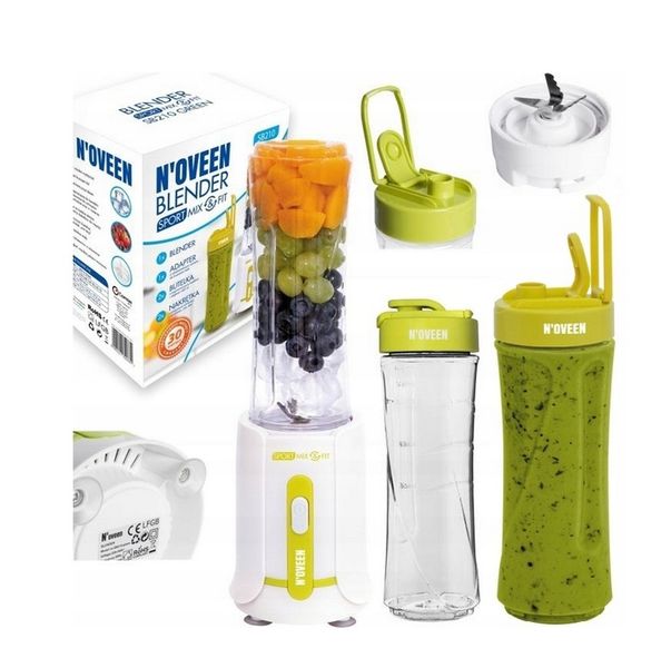 Blender Kielichowy NOVEEN SB210 2 Butelki Kruszenie Lodu zdjęcie 1