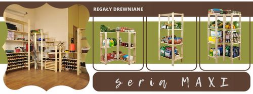 Emaga Regał na buty zabawki drewniany MAXI 4p ażurowe na Arena.pl