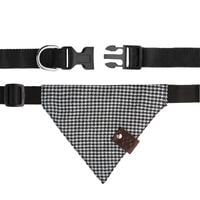 modna obroża dla psa z bandaną w pepitkę petsome rozmiar l 13pk11l