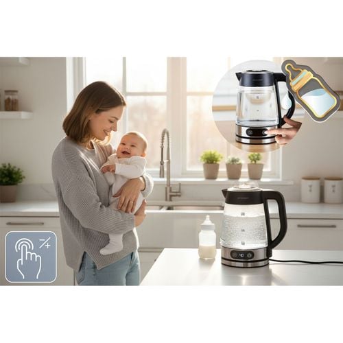 Czajnik elektryczny szklany z regulacją temperatury 1,8l 2200W Berdsen BD-715 na Arena.pl