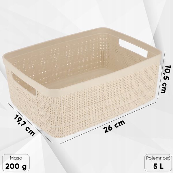 Curver Koszyk Koszyczek Organizer Na Drobiazgi 5 L zdjęcie 2