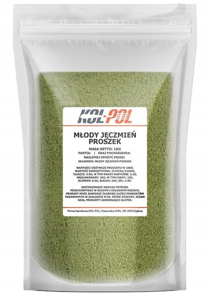 MŁODY JĘCZMIEŃ 1kg Zielony odchudzanie w proszku zdjęcie 2