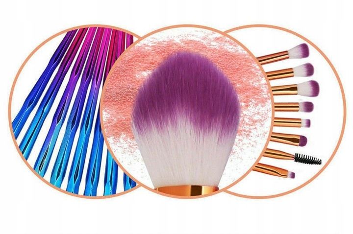 20 sztuk Pędzli DO MAKIJAŻU JEDNOROŻEC UNICORN 20 x PĘDZLE make-up zdjęcie 13
