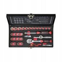 Klucze nasadowe 13 końcówek GRZECHOTKA 12 bitów PRZEGUB zestaw narzędzi