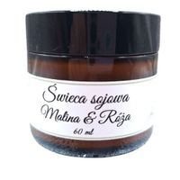 Świeczka Sojowa Ręcznie Robiona Malina i Róża 60 ml