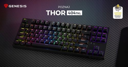 Klawiatura mechaniczna Genesis Thor 404 TKL Gateron Yellow PRO NKG-2069 na Arena.pl
