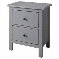 HEMNES Komoda, 2 szuflady, szary bejcowane, 54x66 cm