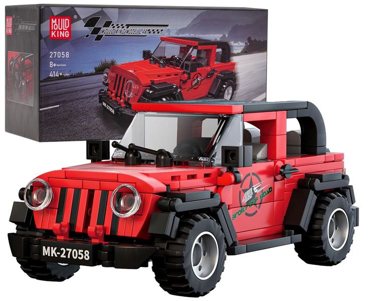 Zestaw Klocków Autko 414El. Czerwone : 27058 Mould King zdjęcie 5