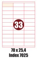 ETYKIETY SAMOPRZYLEPNE A4 100 SZT 70x25,4 LABELS EP 7025