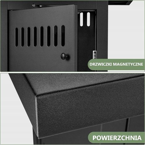 Grill Palenisko Węglowe Do Ogrodu Stół Ultranatura Ambiente Cube Czarny na Arena.pl