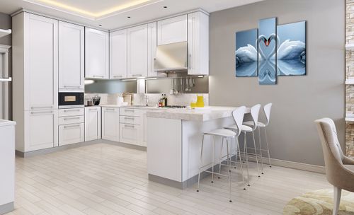 Obraz Na Płótnie - Łabędzie Serce  - 95X80 Cm - Cb95X80-3541 na Arena.pl