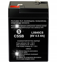 AKUMULATOR BEZOBSŁUGOWY AGM 6V 4.5Ah DO ZABAWKI AUTKA UPS ALARM KOSIARKI