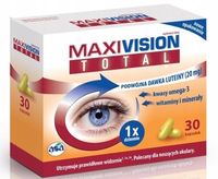 Maxivision total podwójna dawka luteiny kwasy omega 3 30 kapsułek