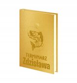 grawerowany kalendarz dzienny 2026 A5 złoty/srebrny DLA WĘDKARZA