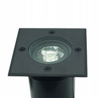 Lampa najazdowa czarna kwadratowa 11cm ruchoma GU10 10W IP67 IK09 Idealed