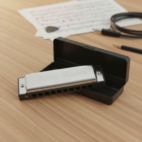 Harmonijka ustna Ab-Dur / Ab-Major Harley Benton Blues Harmonica Etui na Arena.pl