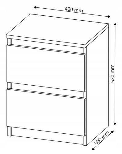 Szafka nocna komoda stolik 40cm R-2 ANTRACYT MIX ARTISAN na Arena.pl