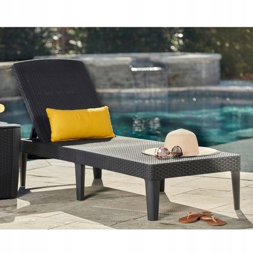 Leżak ogrodowy składany regulowany Jaipur grafitowy Keter na Arena.pl