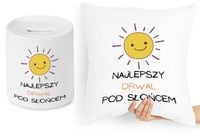 Dla Drwala Zestaw Poduszka + Skarbonka Prezent Z Nadrukiem Ze Zdjęciem
