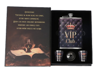 Elegancka Piersiówka 8 OZ ok. 240 ml VIP Club Opakowaniu na Prezent Książka