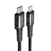 kabel przewód mfi do iphone usb-c - lightning 30w 3a 1.2m czarny