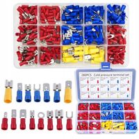 Końcówki złączki wsuwki konektorki łączenia kabli przewodów złącza 280 szt